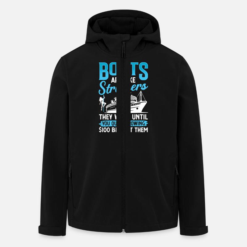 Humorvolles Boote und Unterhaltung Design - Recycelte Männer Softshell-Jacke von Stanley/Stella - Schwarz