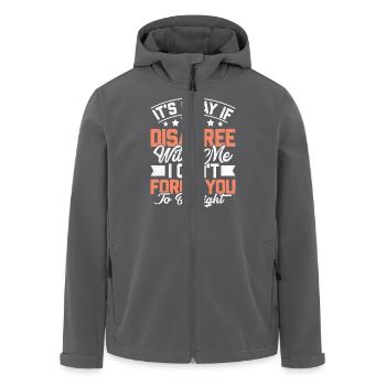 Funny saying about disagreements - Men’s Recycled Softshell Jacket by Stanley/Stella - anthracite - Front - AI Model Male 185 light (185cm)