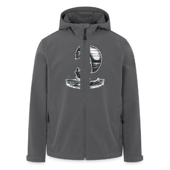 Kitesurfen Kitesurfer Kiteboard - Recycelte Männer Softshell-Jacke von Stanley/Stella - Anthrazit - Vorne - AI Model Male 185 light (185cm)