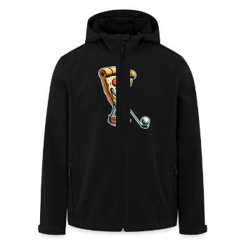 Golf Pizza - Men’s Recycled Softshell Jacket by Stanley/Stella - black - Front - AI Model Male 185 light (185cm)