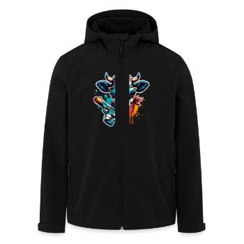 Kuh Wasserpistole - Recycelte Männer Softshell-Jacke von Stanley/Stella - Schwarz - Vorne - AI Model Male 185 light (185cm)