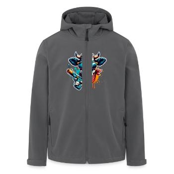 Kuh Wasserpistole - Recycelte Männer Softshell-Jacke von Stanley/Stella - Anthrazit - Vorne - AI Model Male 185 light (185cm)