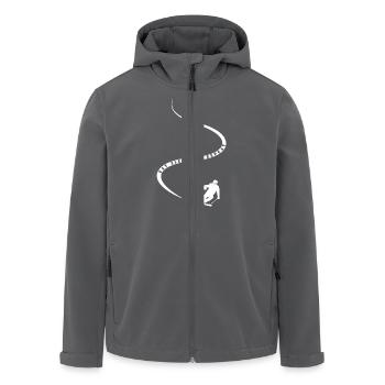 Eat Sleep Ski Repeat - Ski - Ski - Men’s Recycled Softshell Jacket by Stanley/Stella - anthracite - Front - AI Model Male 185 light (185cm)