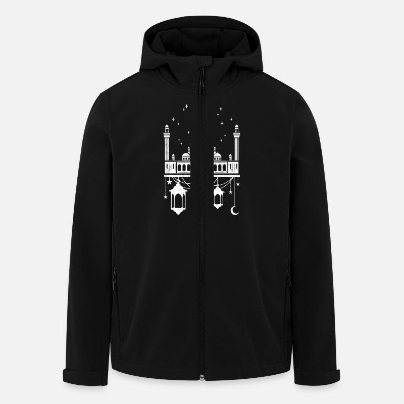 Mosquée avec croissant de lune - Veste softshell homme en polyester recyclé Stanley/Stella - noir