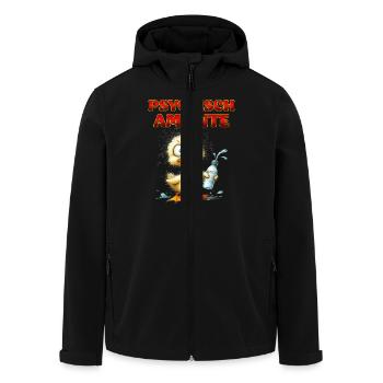 Entenkostüm PSYCHISCH AM ENTE Lustiges Karenval - Recycelte Männer Softshell-Jacke von Stanley/Stella - Schwarz - Vorne - AI Model Male 185 light (185cm)