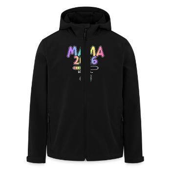 Mama 2026 Loading - Recycelte Männer Softshell-Jacke von Stanley/Stella - Schwarz - Vorne - AI Model Male 185 light (185cm)