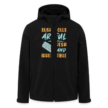 Sushi Japan Essen Sushi-Mahlzeit - Recycelte Männer Softshell-Jacke von Stanley/Stella - Schwarz - Vorne - AI Model Male 185 light (185cm)