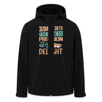 Sushi Japan Essen Sushi-Mahlzeit - Recycelte Männer Softshell-Jacke von Stanley/Stella - Schwarz - Vorne - AI Model Male 185 light (185cm)