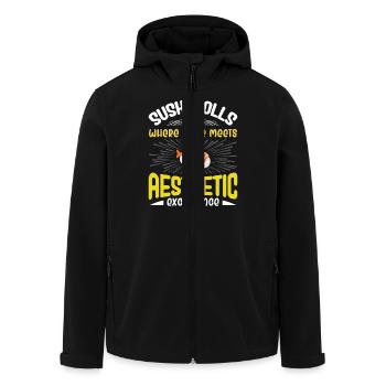 Sushi Japan Essen Sushi-Mahlzeit - Recycelte Männer Softshell-Jacke von Stanley/Stella - Schwarz - Vorne - AI Model Male 185 light (185cm)