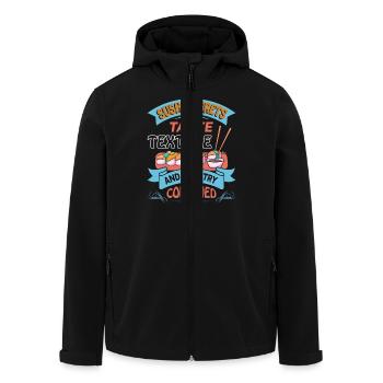 Sushi Japan Essen Sushi-Mahlzeit - Recycelte Männer Softshell-Jacke von Stanley/Stella - Schwarz - Vorne - AI Model Male 185 light (185cm)
