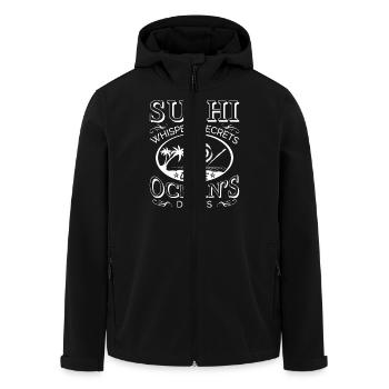 Sushi Japan Essen Sushi-Mahlzeit - Recycelte Männer Softshell-Jacke von Stanley/Stella - Schwarz - Vorne - AI Model Male 185 light (185cm)