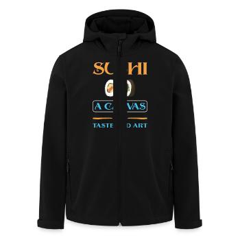 Sushi Japan Essen Sushi-Mahlzeit - Recycelte Männer Softshell-Jacke von Stanley/Stella - Schwarz - Vorne - AI Model Male 185 light (185cm)