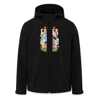 Easter Happy Easter Easter Bunny Easter Egg Spring - Men’s Recycled Softshell Jacket by Stanley/Stella - black - Front - AI Model Male 185 light (185cm)