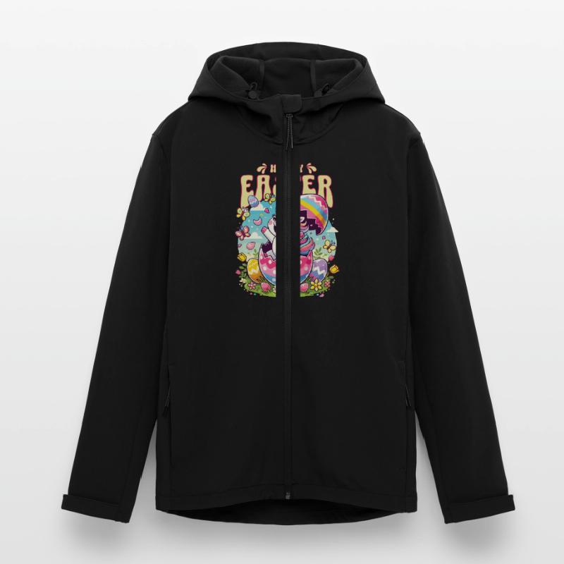 Easter Happy Easter Easter Bunny Easter Egg Spring Men’s Recycled Softshell Jacket by Stanley/Stella