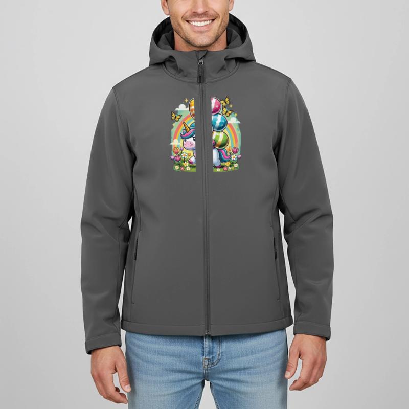 Easter Happy Easter Easter Bunny Easter Egg Spring Men’s Recycled Softshell Jacket by Stanley/Stella