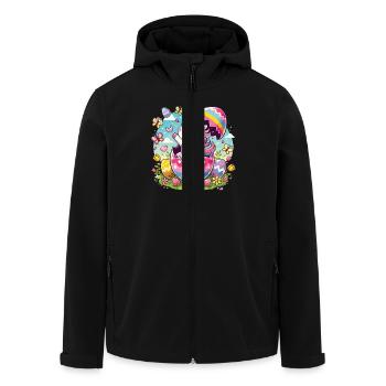 Easter Happy Easter Easter Bunny Easter Egg Spring - Men’s Recycled Softshell Jacket by Stanley/Stella - black - Front - AI Model Male 185 light (185cm)