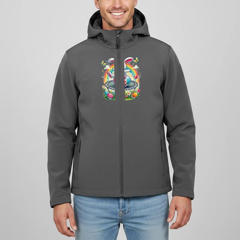 Easter Happy Easter Easter Bunny Easter Egg Spring Men’s Recycled Softshell Jacket by Stanley/Stella