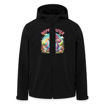 Easter Happy Easter Easter Bunny Easter Egg Spring - Men’s Recycled Softshell Jacket by Stanley/Stella - black - Front - AI Model Male 185 light (185cm)