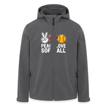 Softball Disant Softball Drôle eSoftball Cadeau - Veste softshell homme en polyester recyclé Stanley/Stella - charbon - Devant - AI Model Male 185 light (185cm)