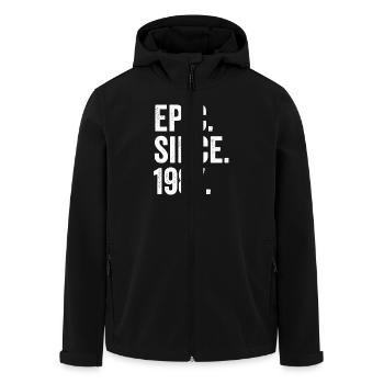 Épique Depuis 1987 Année de naissance Anniversaire - Veste softshell homme en polyester recyclé Stanley/Stella - noir - Devant - AI Model Male 185 light (185cm)