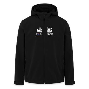 I Love Bangkok Flag Golden Gate Bridge Thailand - Men’s Recycled Softshell Jacket by Stanley/Stella - black - Front - AI Model Male 185 light (185cm)