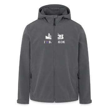 I Love Bangkok Flagge Golden Gate Brücke Thailand - Recycelte Männer Softshell-Jacke von Stanley/Stella - Anthrazit - Vorne - AI Model Male 185 light (185cm)