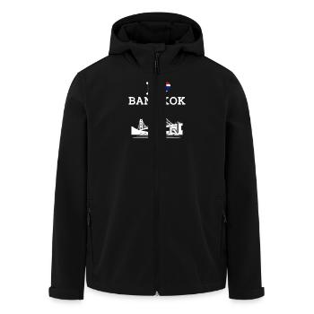 I Love Bangkok Thailand Golden Gate Bridge Flag - Men’s Recycled Softshell Jacket by Stanley/Stella - black - Front - AI Model Male 185 light (185cm)