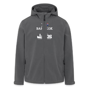 J’aime Bangkok Thaïlande Golden Gate Bridge Drapeau - Veste softshell homme en polyester recyclé Stanley/Stella - charbon - Devant - AI Model Male 185 light (185cm)