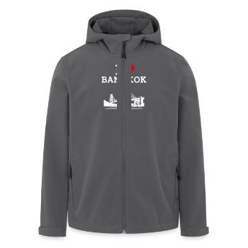 J’aime Bangkok Thaïlande Golden Gate Bridge Heart - Veste softshell homme en polyester recyclé Stanley/Stella - charbon - Devant - AI Model Male 185 light (185cm)