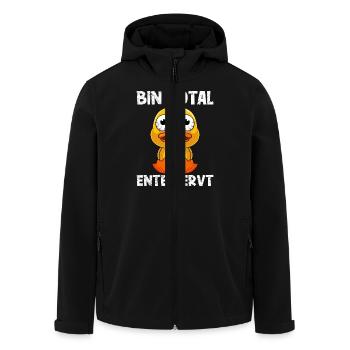 Karneval Party BIN TOTAL ENTE NERVT Lustiges - Recycelte Männer Softshell-Jacke von Stanley/Stella - Schwarz - Vorne - AI Model Male 185 light (185cm)
