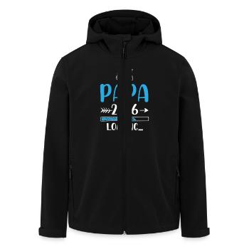 Papa 2026 Werdender Papa Vater Traktor - Recycelte Männer Softshell-Jacke von Stanley/Stella - Schwarz - Vorne - AI Model Male 185 light (185cm)
