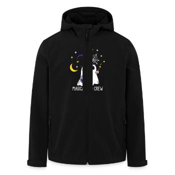Magischer Zauberer Geist Halloween Boo Crew - Recycelte Männer Softshell-Jacke von Stanley/Stella - Schwarz - Vorne - AI Model Male 185 light (185cm)