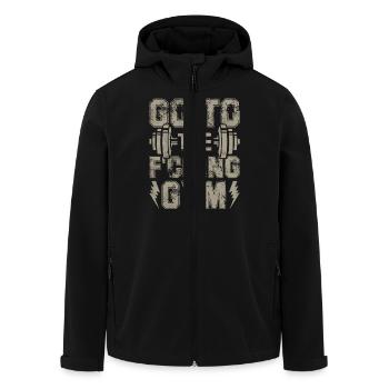 Ab ins Gym jetzt ohne Ausreden - Recycelte Männer Softshell-Jacke von Stanley/Stella - Schwarz - Vorne - AI Model Male 185 light (185cm)