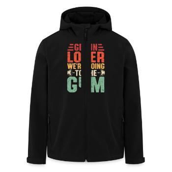 Auf zum Gym keine Ausreden mehr - Recycelte Männer Softshell-Jacke von Stanley/Stella - Schwarz - Vorne - AI Model Male 185 light (185cm)