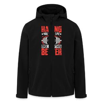 Remise en forme Motivation Meilleur design de vie - Veste softshell homme en polyester recyclé Stanley/Stella - noir - Devant - AI Model Male 185 light (185cm)
