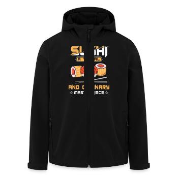 Sushi Japan Essen Sushi-Mahlzeit - Recycelte Männer Softshell-Jacke von Stanley/Stella - Schwarz - Vorne - AI Model Male 185 light (185cm)