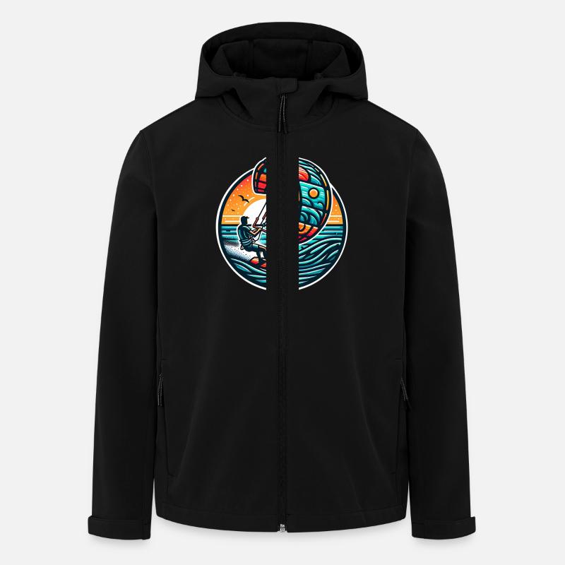 Kitesurf Kitesurfer Kiteboard - Veste softshell homme en polyester recyclé Stanley/Stella - noir