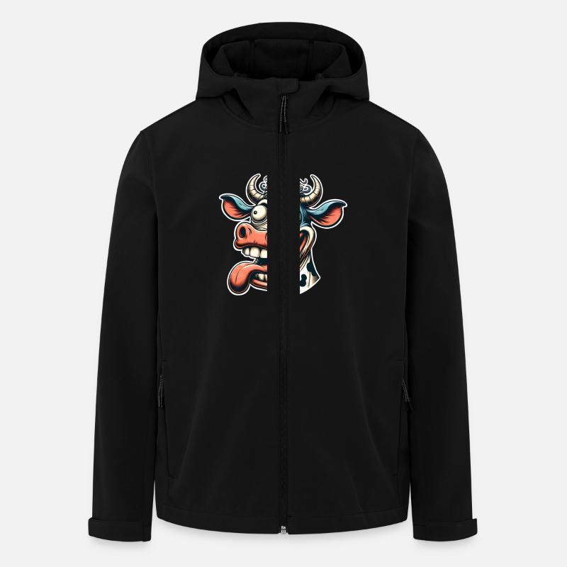 Vache folle - Veste softshell homme en polyester recyclé Stanley/Stella - noir