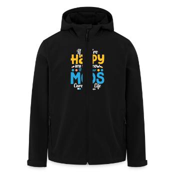 If You're Happy And You Know Caregiving Carer - Men’s Recycled Softshell Jacket by Stanley/Stella - black - Front - AI Model Male 185 light (185cm)