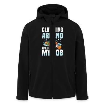 Clownfisch Aquaristischer Lebensstil für einen - Recycelte Männer Softshell-Jacke von Stanley/Stella - Schwarz - Vorne - AI Model Male 185 light (185cm)