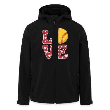 Softball Softballspieler Süßes Softball Geschenk - Recycelte Männer Softshell-Jacke von Stanley/Stella - Schwarz - Vorne - AI Model Male 185 light (185cm)
