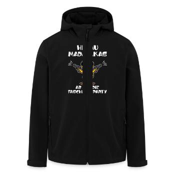 Kölner Karneval HELAU MADAFAKAS Lustiges Enten - Recycelte Männer Softshell-Jacke von Stanley/Stella - Schwarz - Vorne - AI Model Male 185 light (185cm)