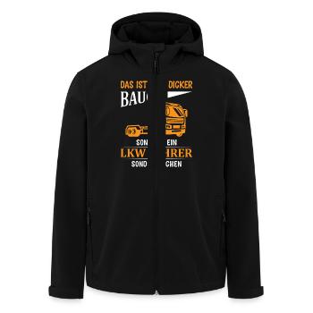 Lkw Fahrer Kraftfahrer LKW-Fahrer - Recycelte Männer Softshell-Jacke von Stanley/Stella - Schwarz - Vorne - AI Model Male 185 light (185cm)