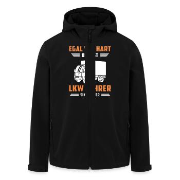 Lkw Fahrer Kraftfahrer LKW-Fahrer - Recycelte Männer Softshell-Jacke von Stanley/Stella - Schwarz - Vorne - AI Model Male 185 light (185cm)