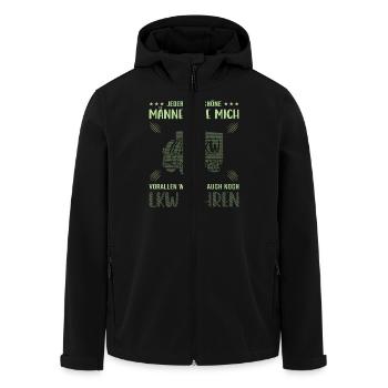Lkw Fahrer Kraftfahrer LKW-Fahrer - Recycelte Männer Softshell-Jacke von Stanley/Stella - Schwarz - Vorne - AI Model Male 185 light (185cm)