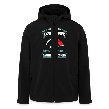Lkw Fahrer Kraftfahrer LKW-Fahrer - Recycelte Männer Softshell-Jacke von Stanley/Stella - Schwarz - Vorne - AI Model Male 185 light (185cm)