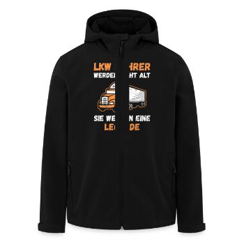 Lkw Fahrer Kraftfahrer LKW-Fahrer - Recycelte Männer Softshell-Jacke von Stanley/Stella - Schwarz - Vorne - AI Model Male 185 light (185cm)