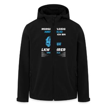 Lkw Fahrer Kraftfahrer LKW-Fahrer - Recycelte Männer Softshell-Jacke von Stanley/Stella - Schwarz - Vorne - AI Model Male 185 light (185cm)