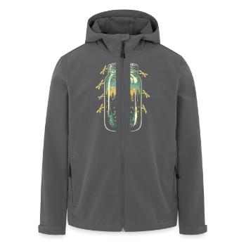 Lucioles magiques de la forêt - Veste softshell homme en polyester recyclé Stanley/Stella - charbon - Devant - AI Model Male 185 light (185cm)