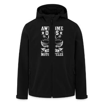 Coole Väter haben Töchter und Motorräder - Recycelte Männer Softshell-Jacke von Stanley/Stella - Schwarz - Vorne - AI Model Male 185 light (185cm)